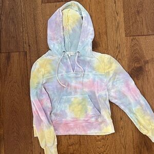 LoveShackFancy Pastel Tie-Dye Hoodie Sweatshirt Small